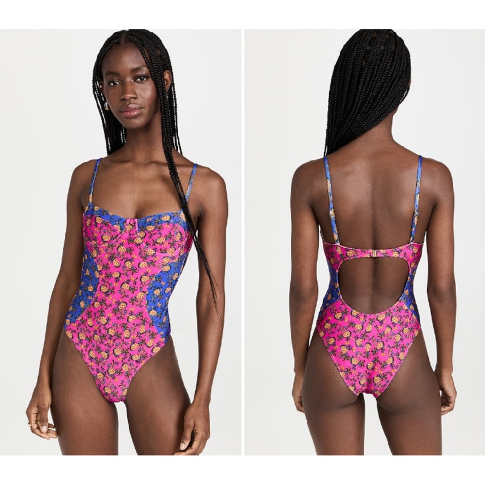 Farm Rio Women’s Fruit Dot One Piece Swimsuit - Size‎ XS NWT
